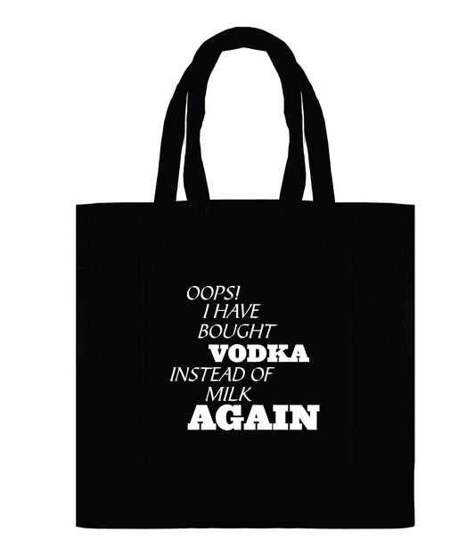 Oops! I have bought vodka instead of milk again Calico Bag - CRU09-746B-33011