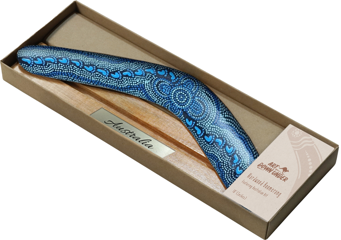 Personalised Boomerang - On Walkabout Blue - Fair Dinkum Gifts