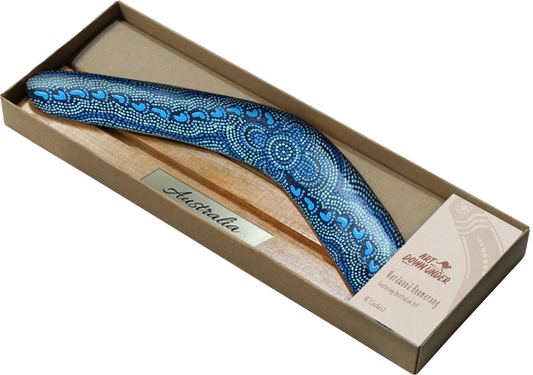 Personalised Boomerang - On Walkabout Blue - Fair Dinkum Gifts