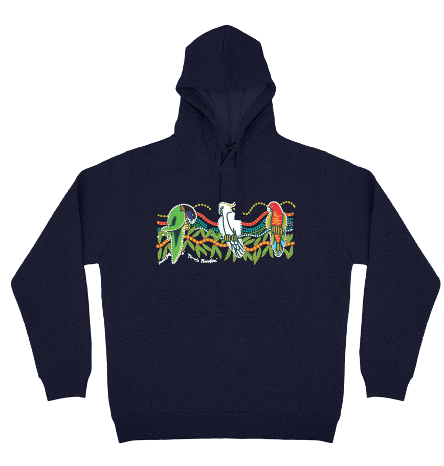 Adults Cozy Hoodie - Parrots Paradise By Susan Betts