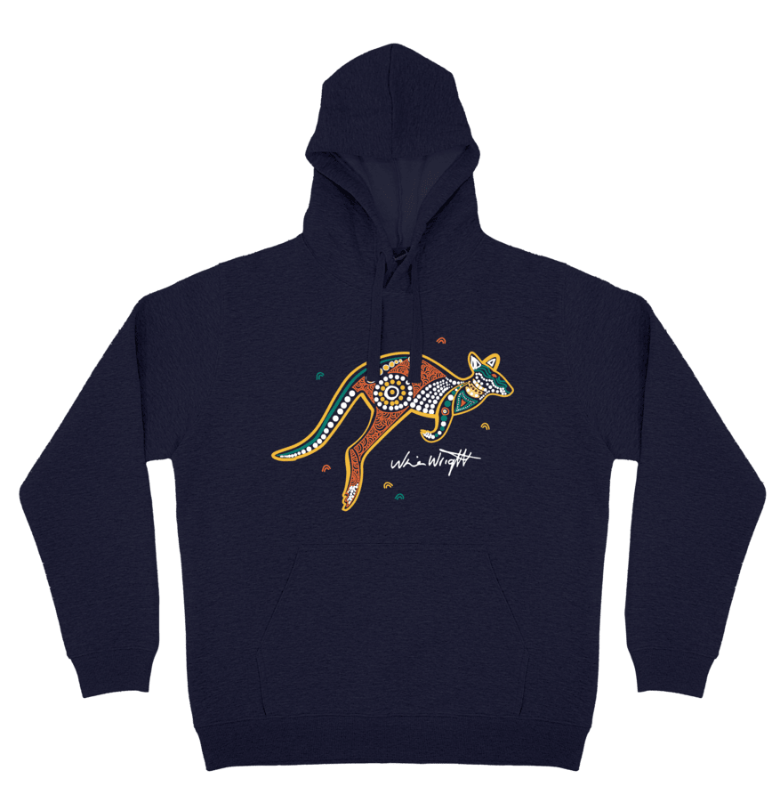 Adults Cozy Hoodie - Wawi (Red Kangaroo) By Nina Wright