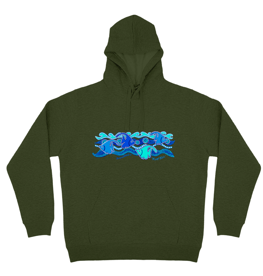 Adults Cozy Hoodie - Reef Fish By Susan Betts