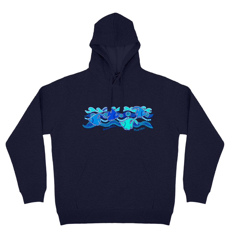 Adults Cozy Hoodie - Reef Fish By Susan Betts