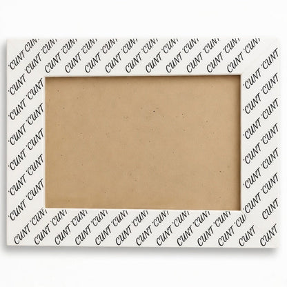 Repeating cunt pattern wooden frame