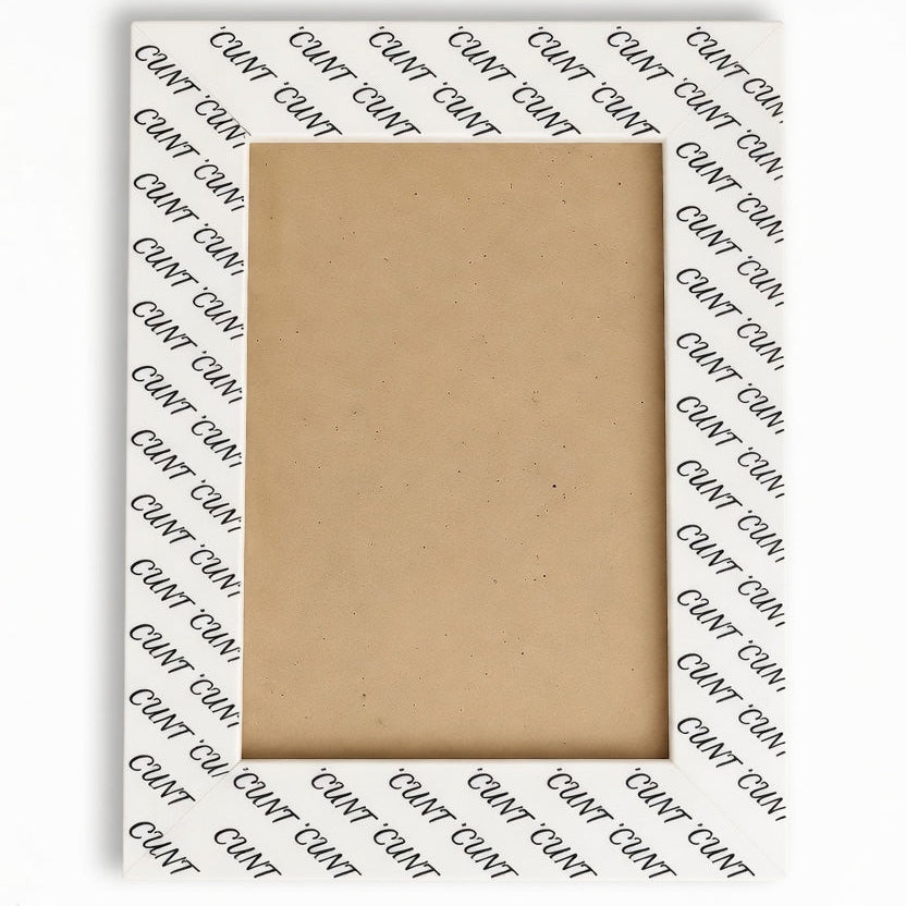Wooden Photo Frame - Repeating Cunt