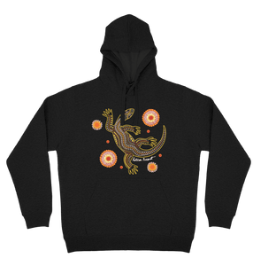 Adults Cozy Hoodie - Sand Goanna By Kathleen Buzzacott