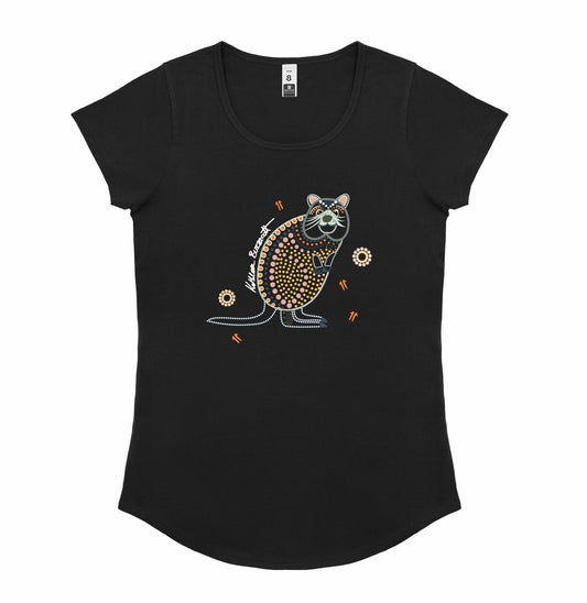 Ladies Scoop Neck T-Shirt - Quokka