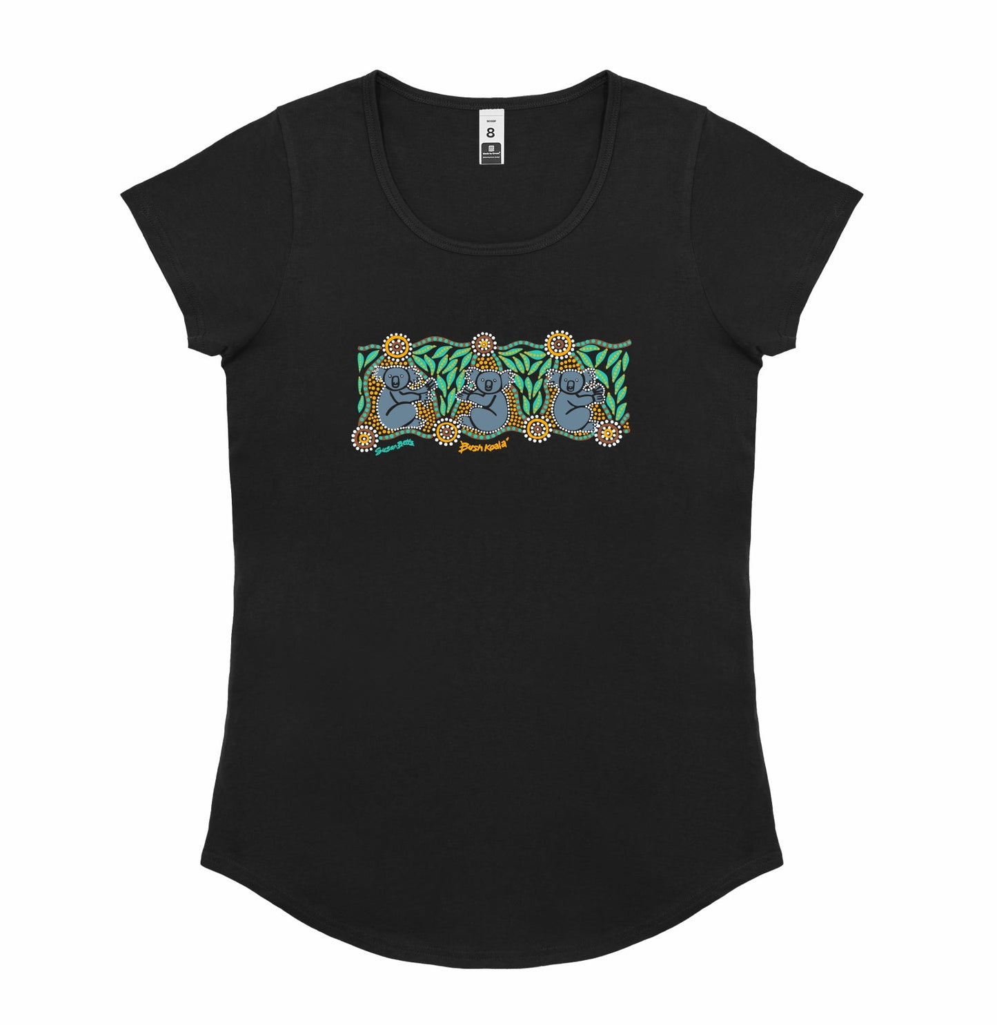 Ladies Scoop Neck T-Shirt - Bush Koala