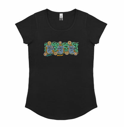 Ladies Scoop Neck T-Shirt - Bush Koala