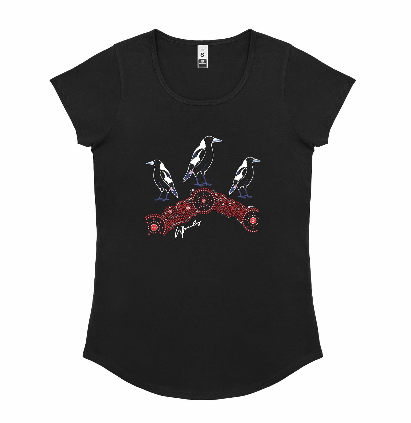Ladies Scoop Neck T-Shirt - Magpies