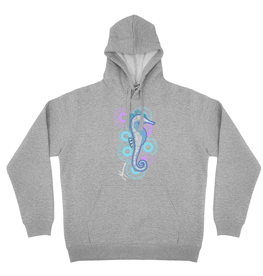 Adults Cozy Hoodie - Seahorse By Debbie Scott
