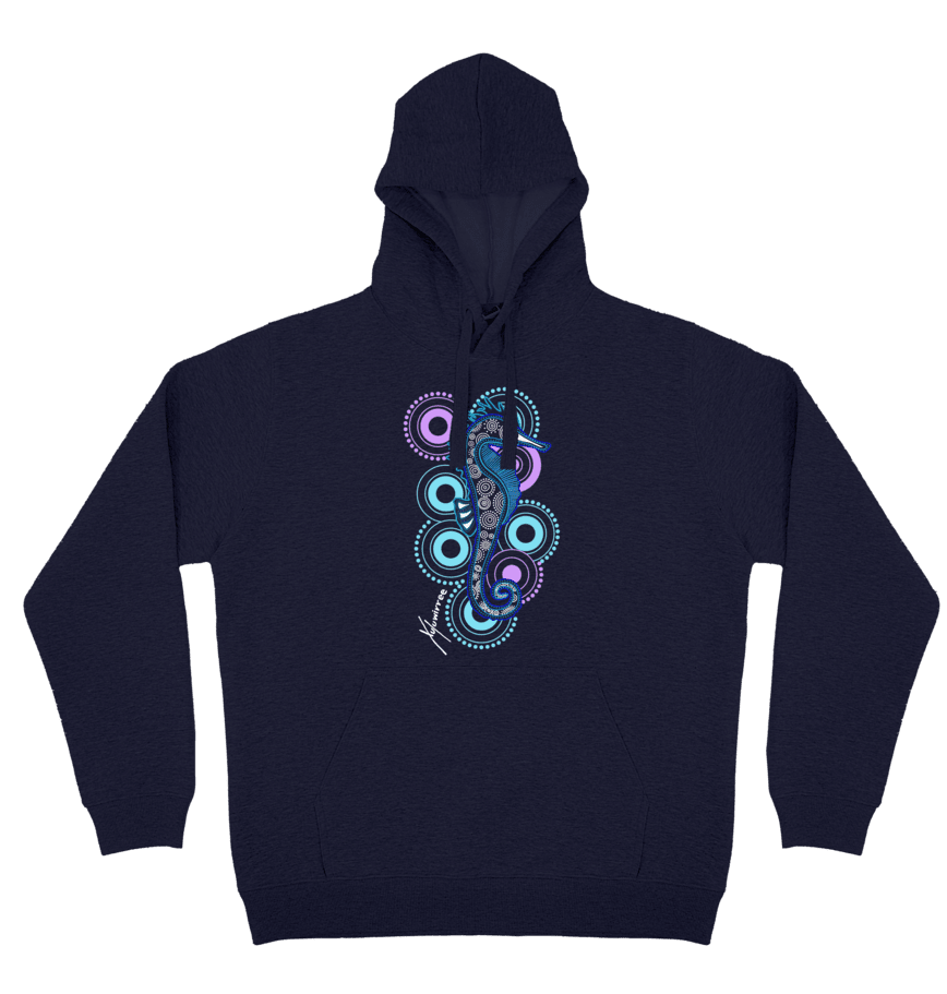 Adults Cozy Hoodie - Seahorse By Debbie Scott
