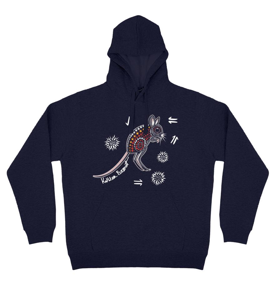 Adults Cozy Hoodie - Spinifex Hopping Mouse By Kathleen Buzzacott