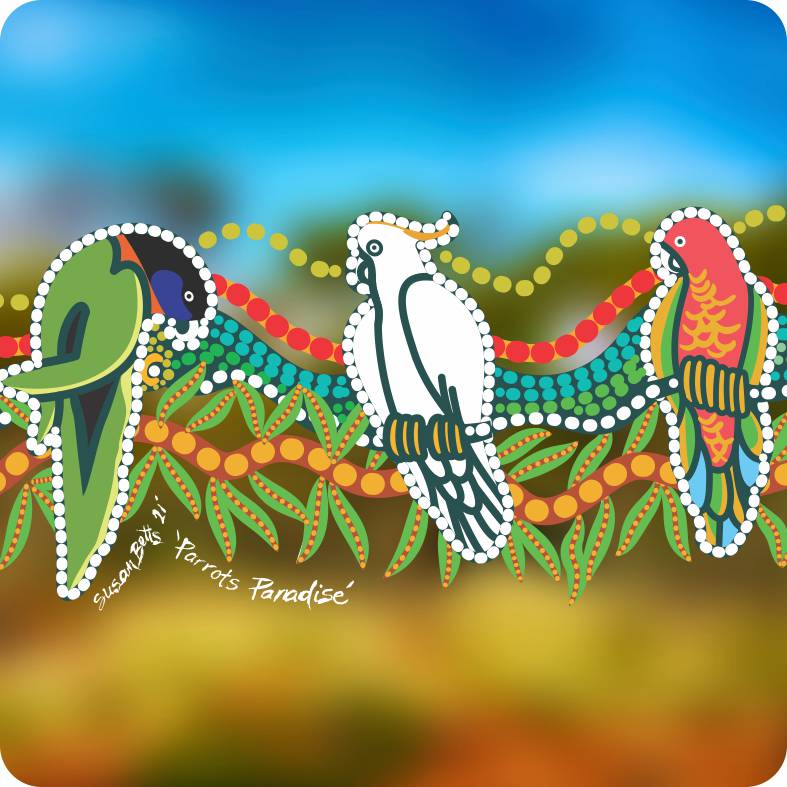 Aboriginal Ceramic Coasters By Susan Betts - Fair Dinkum Gifts