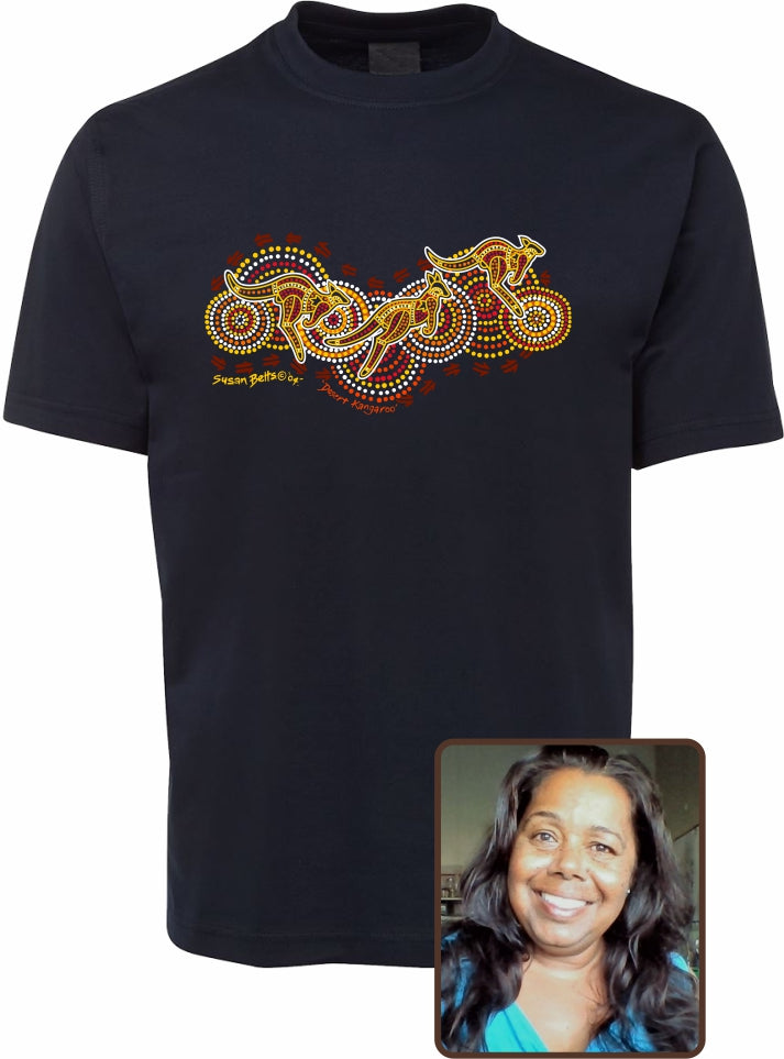 T Shirt Kids Regular Fit - Susan Betts, Desert Kangaroo Design