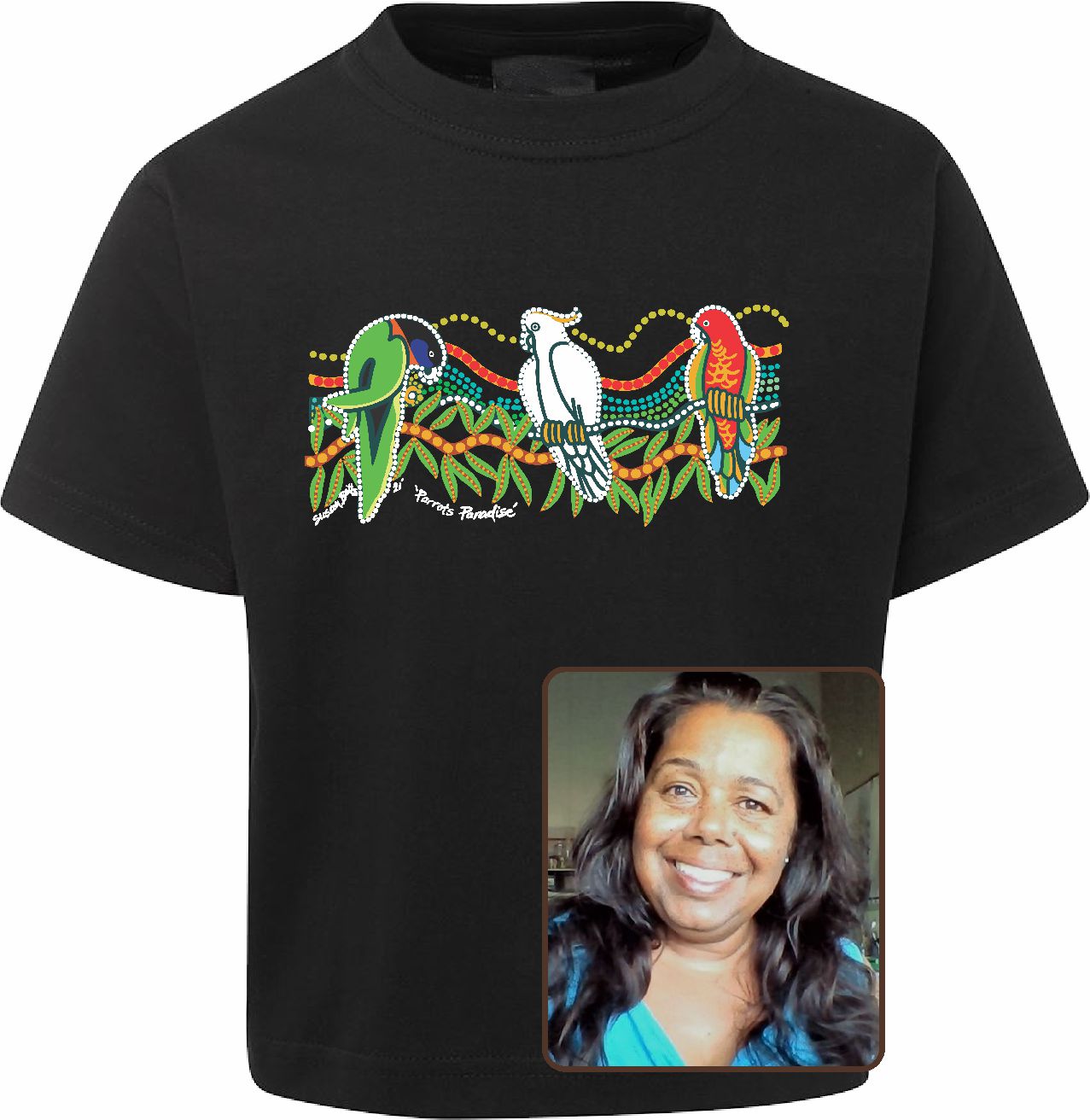 T Shirt Kids Regular Fit - Susan Betts, Parrots Paradise Design