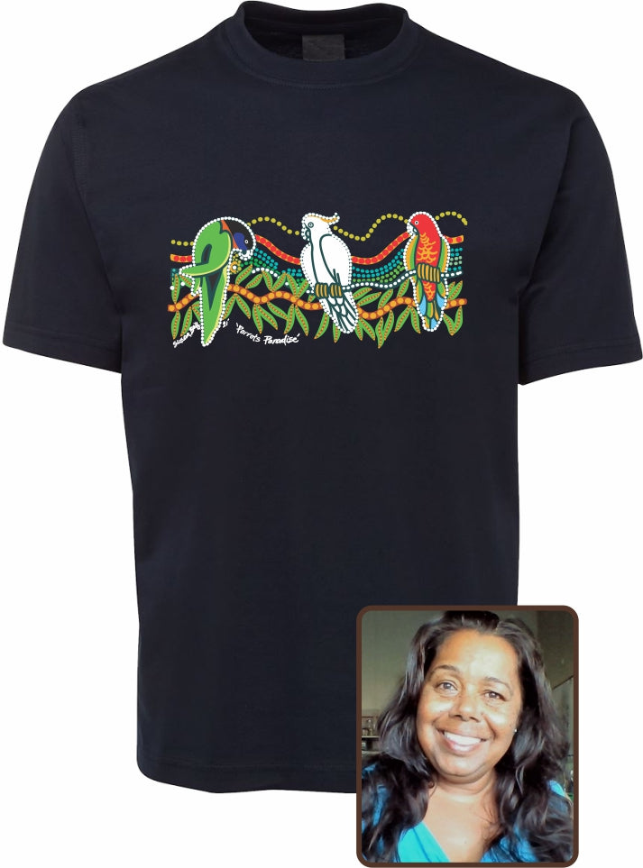 T Shirt Kids Regular Fit - Susan Betts, Parrots Paradise Design