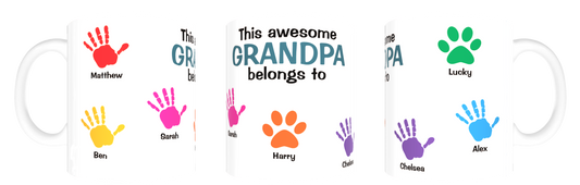 Personalised Grandpa Coffee Mug - This Awesome Grandpa Belongs To FDG07-92-26146