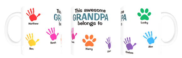 Personalised Grandpa Coffee Mug - This Awesome Grandpa Belongs To FDG07-92-26146