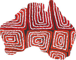 Australia Shaped Flexi Magnet - Thomas Tjapaltjarri