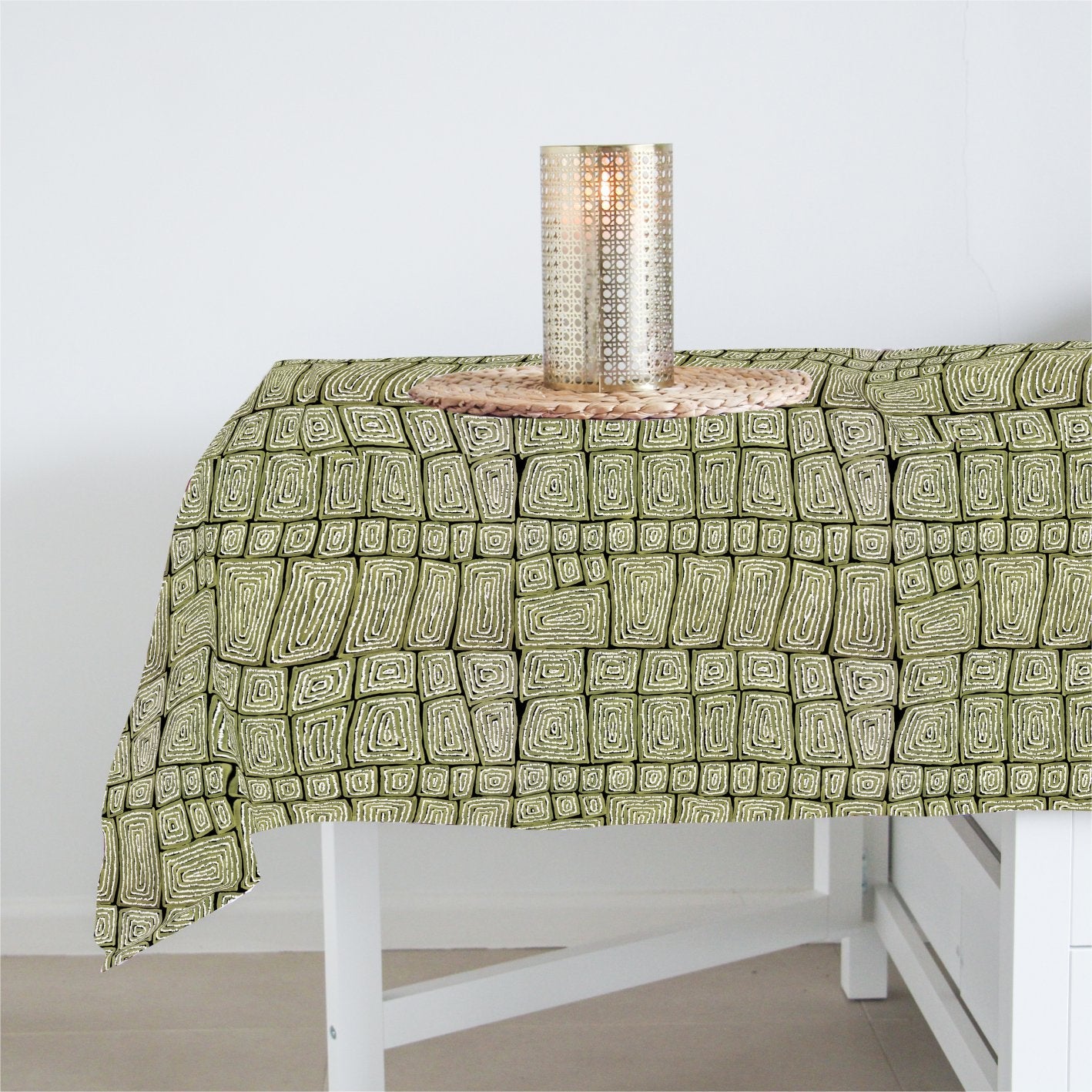 Tablecloth Thomas Tjapaltjarri Khaki - Fair Dinkum Gifts
