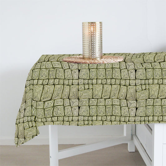 Tablecloth Thomas Tjapaltjarri Khaki - Fair Dinkum Gifts