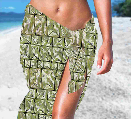 Chiffon Sarong - Thomas Tjapaltjarri (Khaki)