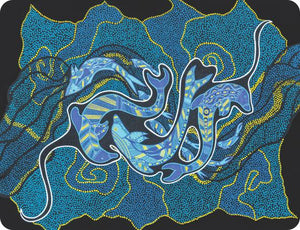 Set of 6 Placemats Art Down Under - Tides Of The Dolphin