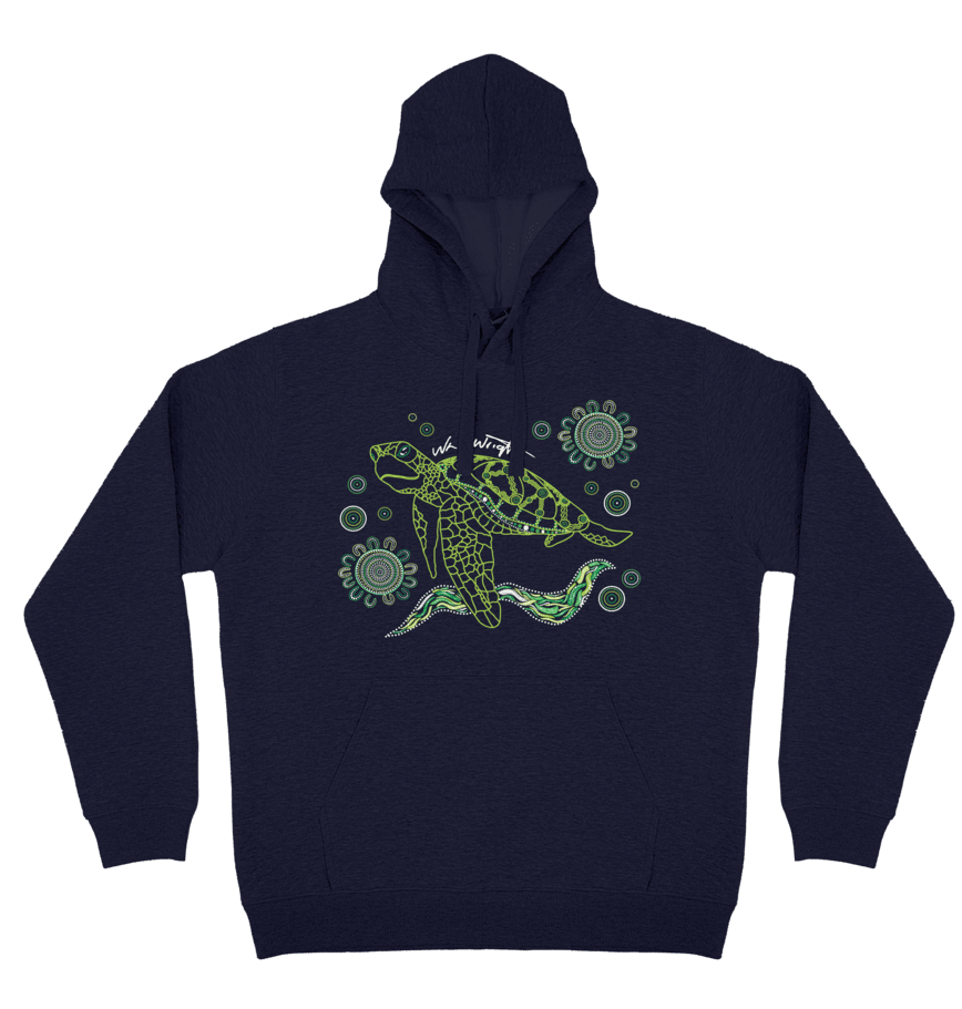 Adults Cozy Hoodie - Turtle By Nina Wright