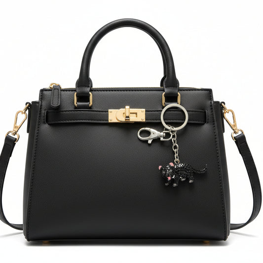 Tassie Devil charm keyring on bag