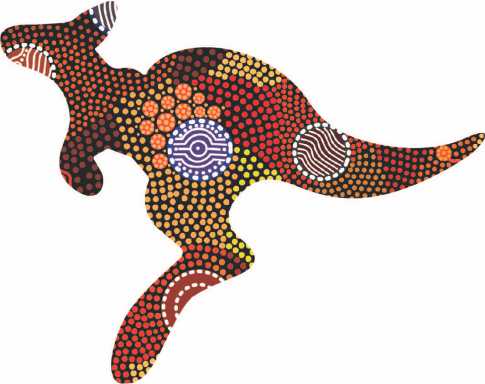 Kangaroo Shaped Flexi Magnet - Upper Bullawa By Wendy Pawley