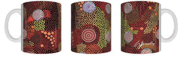 Upper Bullawa - Aboriginal Design Ceramic Mug in Gift Box