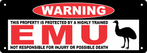 Metal Plate Sign - Emu Warning Sign (FDG28-42-24003)