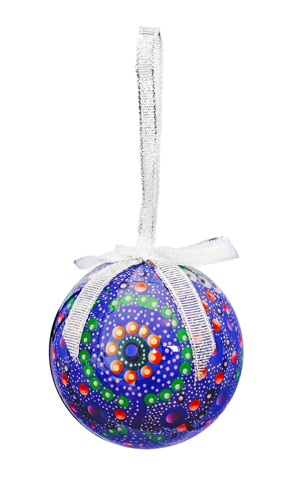 HANGING BAUBLE DECORATION IN BOX - ABORIGINAL DESIGNS