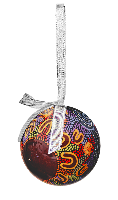 HANGING BAUBLE DECORATION IN BOX - ABORIGINAL DESIGNS