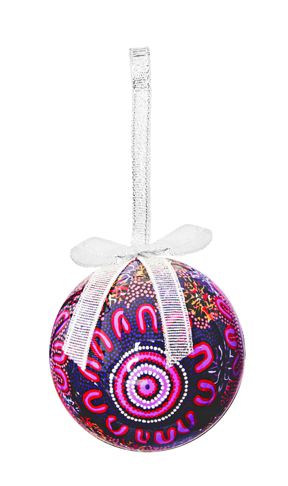 HANGING BAUBLE DECORATION IN BOX - ABORIGINAL DESIGNS