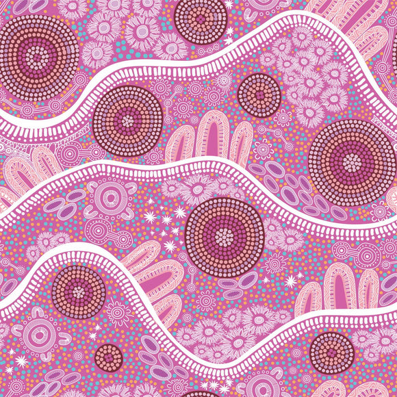 Women's Journey Aboriginal Pattern COTTON Fabric Per Metre