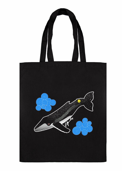 Shopping Tote Bag - Whale & Moon By Wendy Pawley