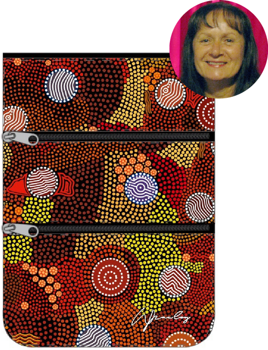 Compartment Zip Bag - Upper Bullawa By Wendy Pawley