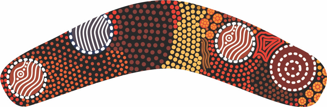 Wooden Magnet (Australian Made) Boomerang Shape - Upper Bullawa By Wendy Pawley