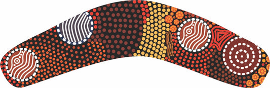 Wooden Magnet (Australian Made) Boomerang Shape - Upper Bullawa By Wendy Pawley