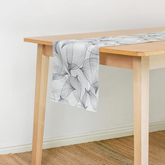 Waste2Wear Australian Made Table Runner Leaf Pattern - Red Earth Market