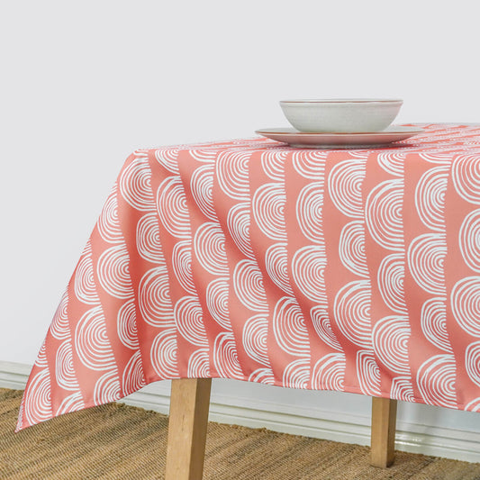 Waste2Wear Tablecloth Rainbow Coral