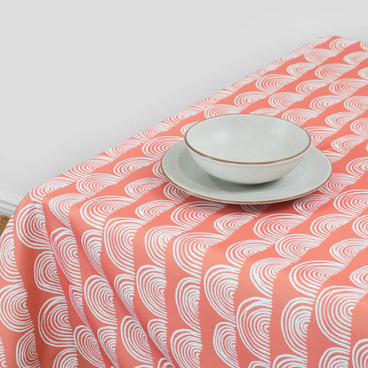 Waste2Wear Tablecloth Rainbow Coral