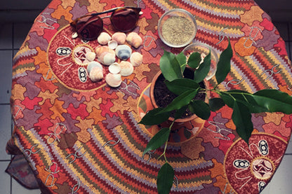Art Down Under Aboriginal Round Tablecloth