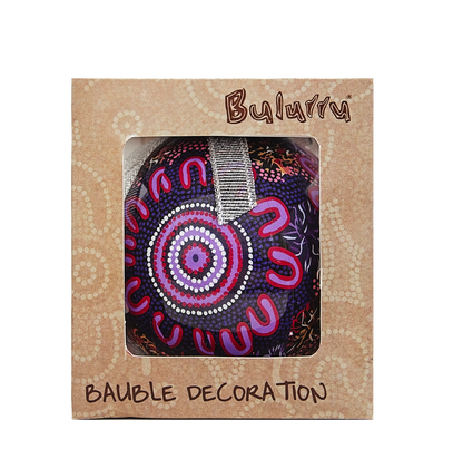 HANGING BAUBLE DECORATION IN BOX - ABORIGINAL DESIGNS