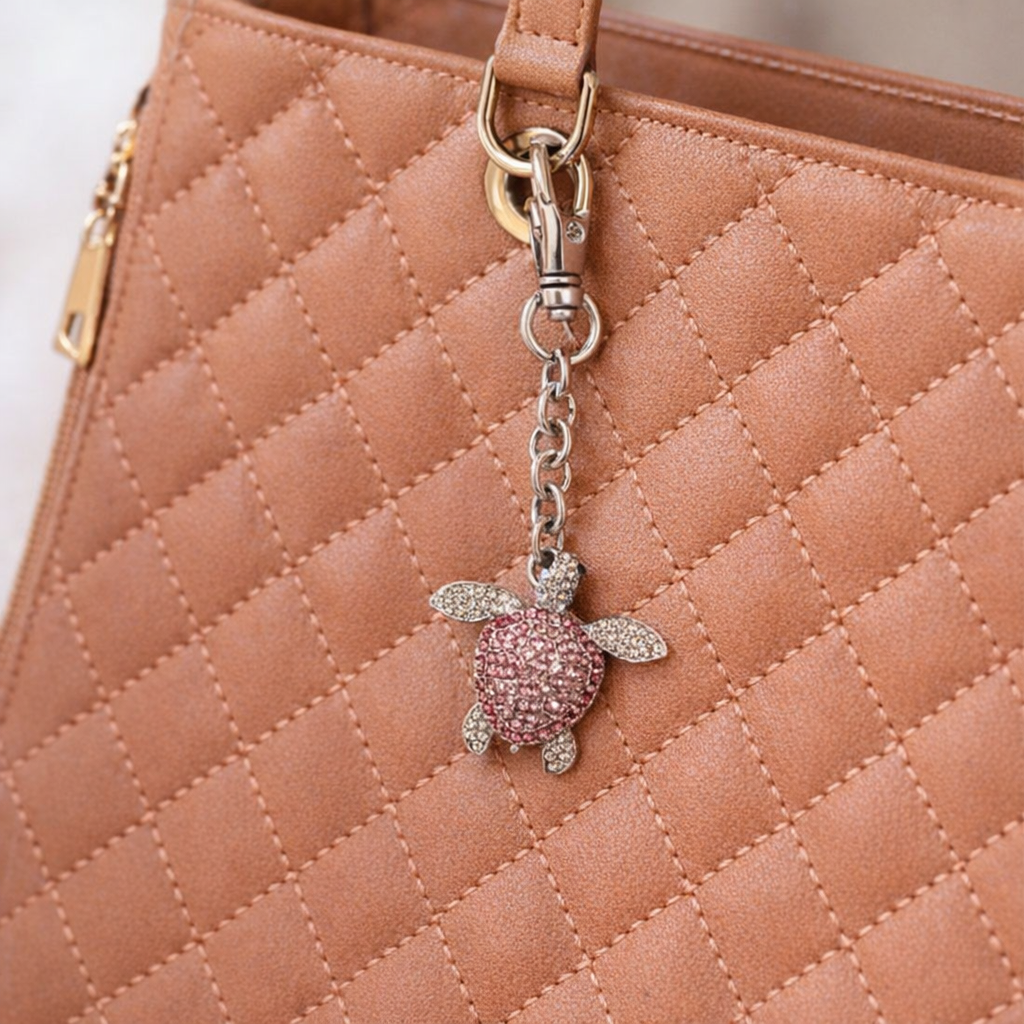 Bling Keyring - Pink Turtle - Fair Dinkum Gifts