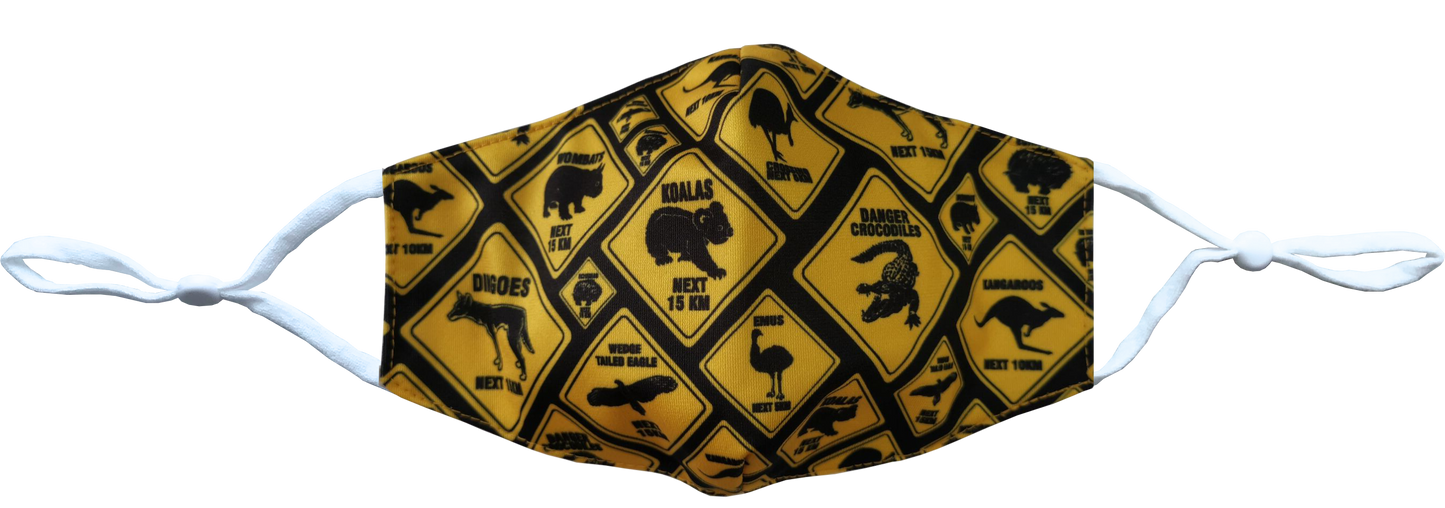 Adult Face Mask Adjustable Australian Designs - 5 Designs To Choose From - fair-dinkum-gifts