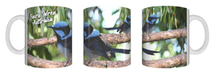 FAIRY WRENS Mug 325ml Gift Native Aussie Australia Animal Wildlife Birds - fair-dinkum-gifts