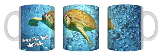 GREEN SEA TURTLE Mug 325ml Gift Aussie Australia - fair-dinkum-gifts